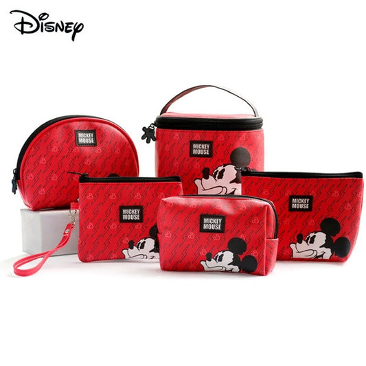 Red Mickey Mouse Set Of 6 Travel Bags