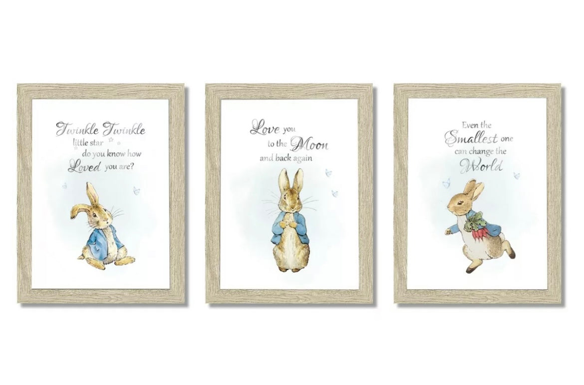 Set Of Three Peter Rabbit Prints