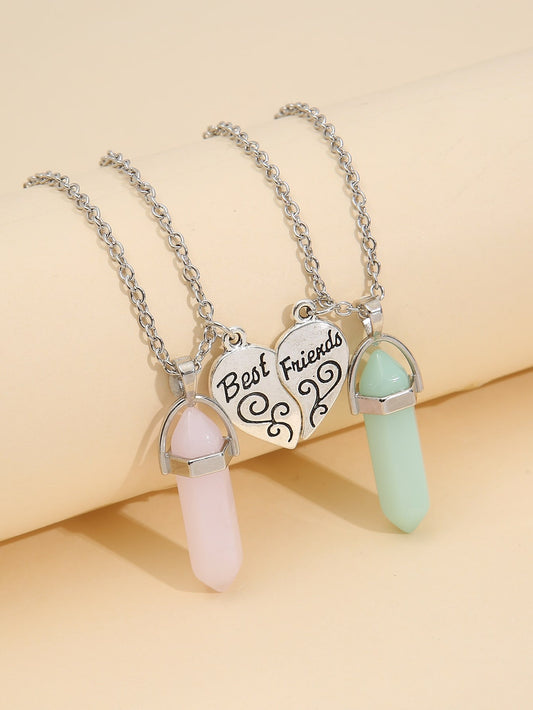 Best Friends Pendant Necklace Set