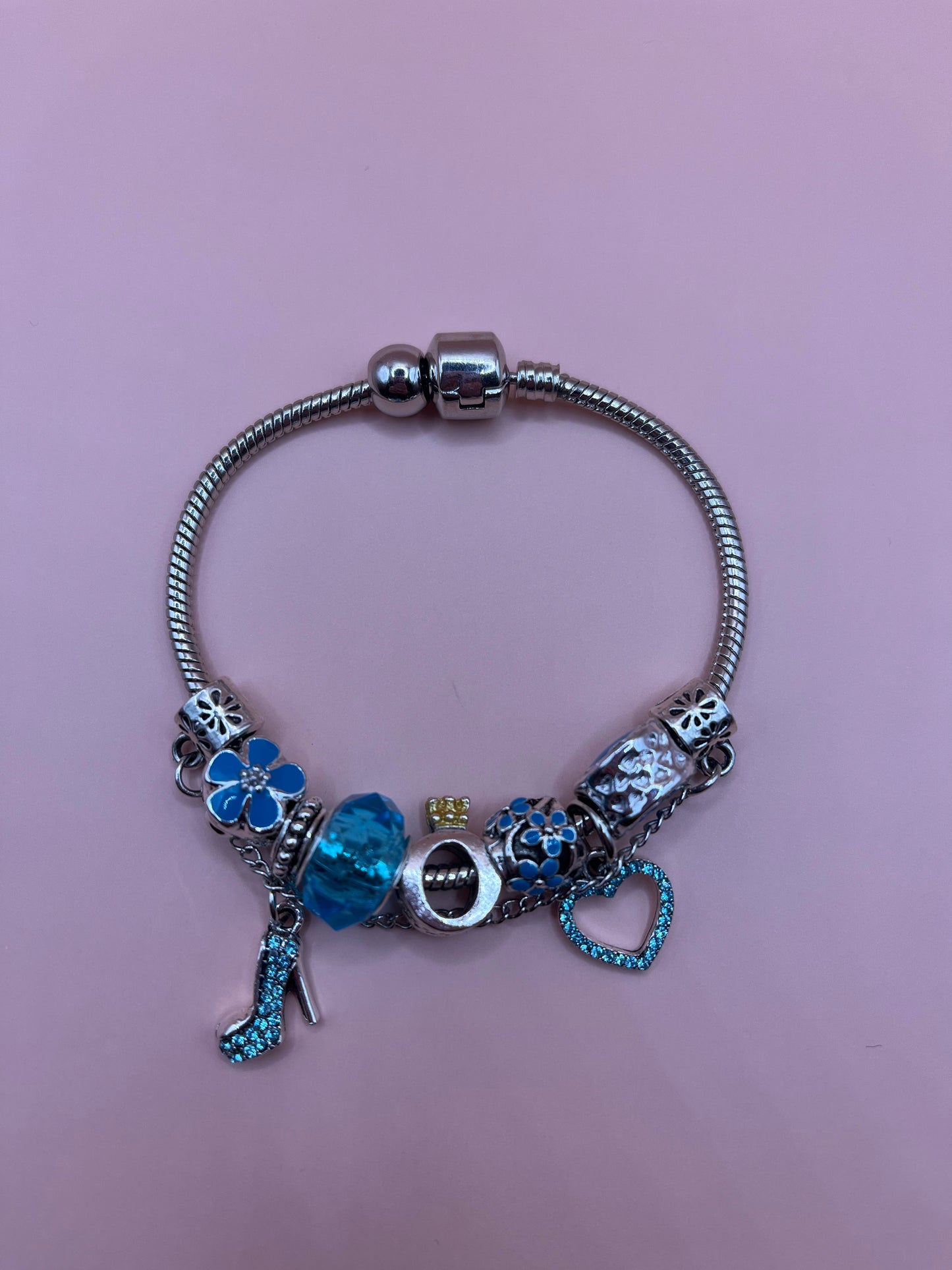 Baby Blue Charm Bracelet