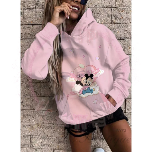 Baby Minnie & Mickey Pink Hoodie