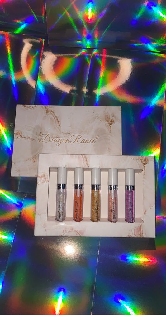 Dragon Ranee 5pcs Starry Star Lip Gloss Set A