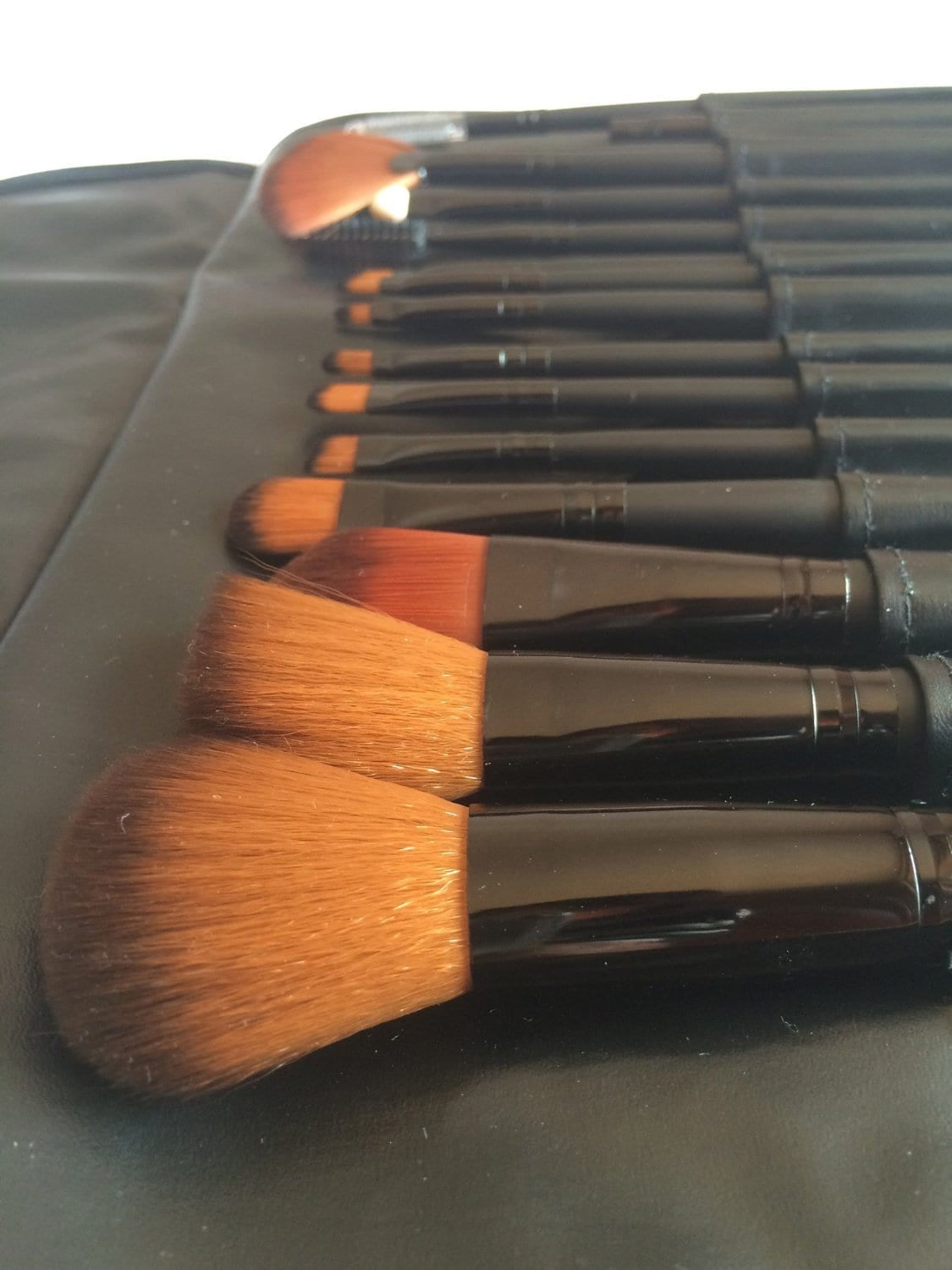 LyDia 16Pcs Black Makeup Brush Set With Case