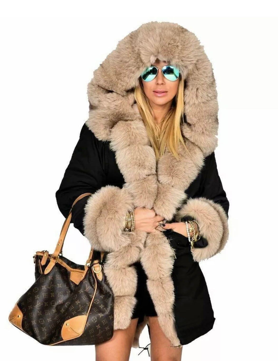 Stacey Long Parka Faux Fur Winter Coat