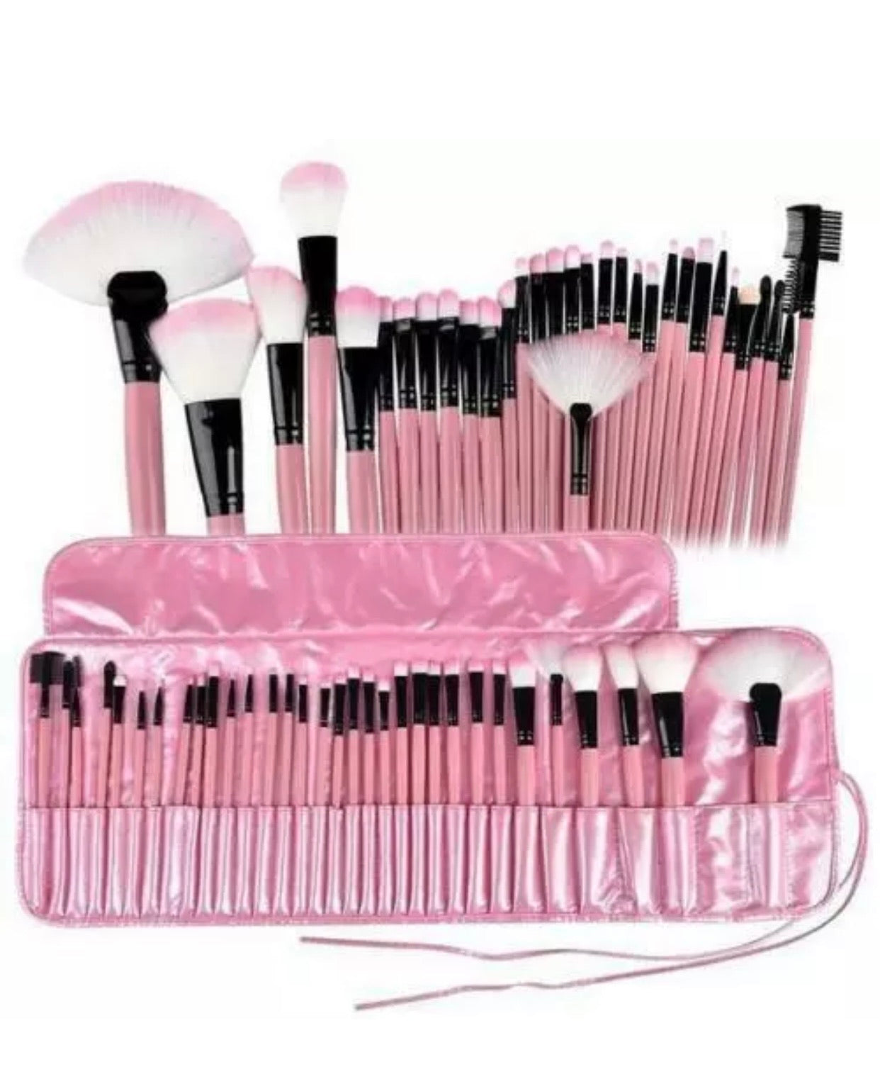 Pink 32Pc Set Professional Make Up Brushes With Case