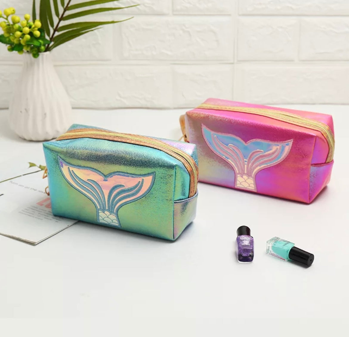 Iridescent Mermaid Cosmetics Bag