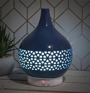 Blue Colour Changing Ceramic Aromatherapy Humidifier Diffuser