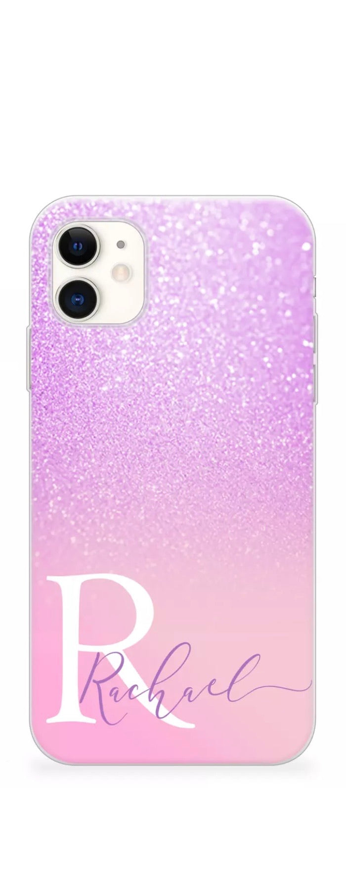 Pink Glitter Personalised Phone Case