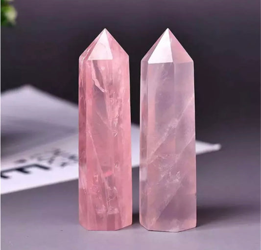 Rose Pink Quartz Healing Crystal Towers