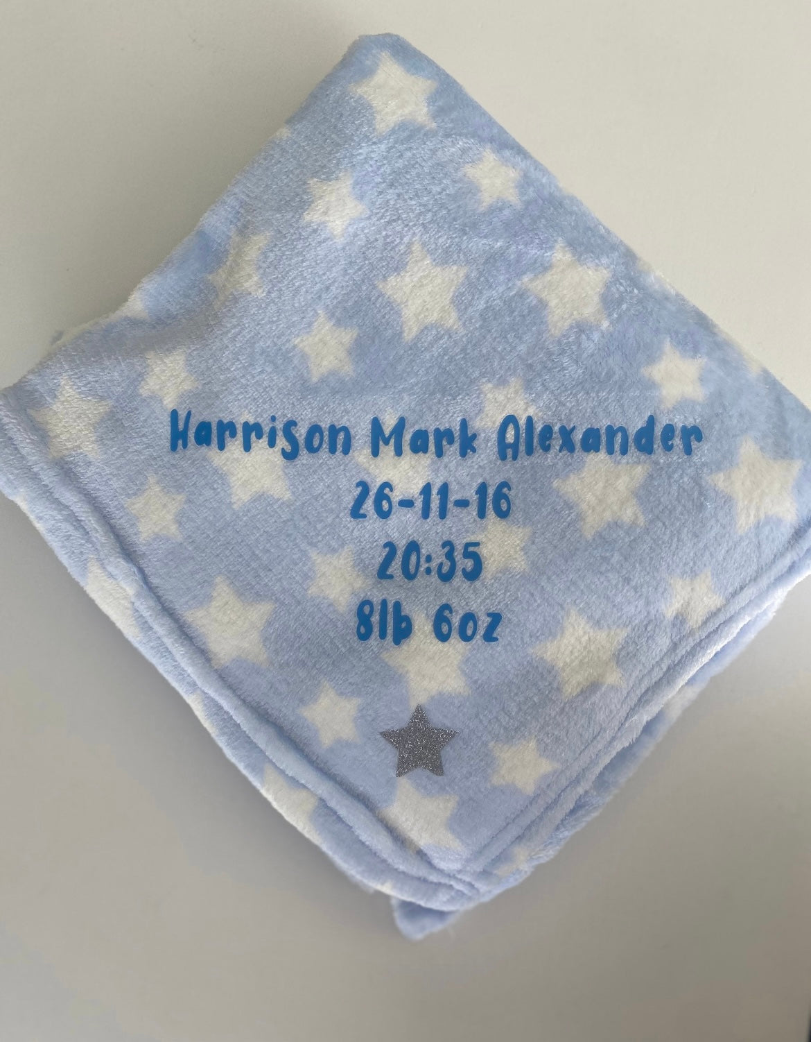 Personalised Baby Star Fleece Blanket