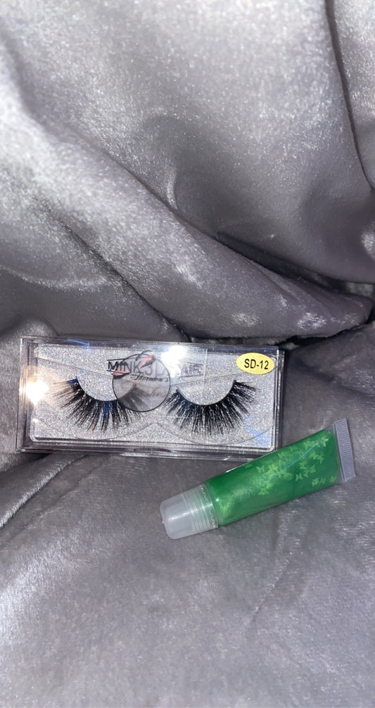 Slytherin Eyelash & Lipgloss Bundle