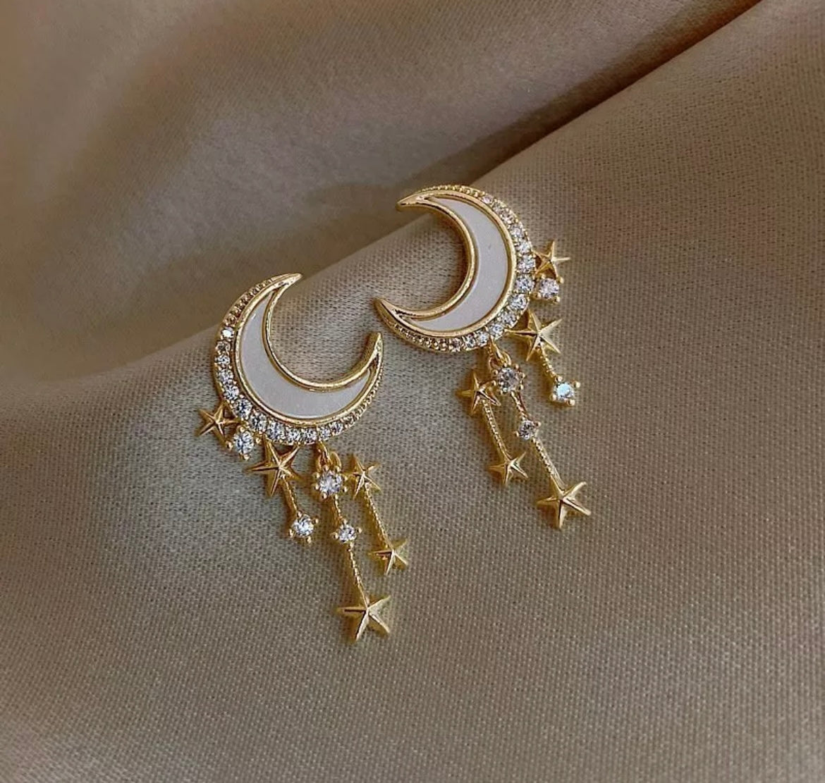 Moon & Stars Dangle Earrings