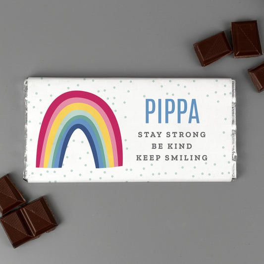 Personalised Rainbow Milk Chocolate Bar