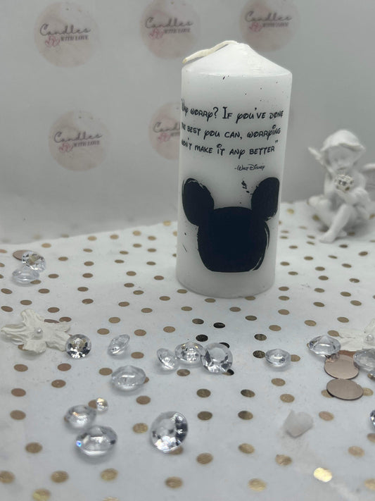Disney Quote Candle