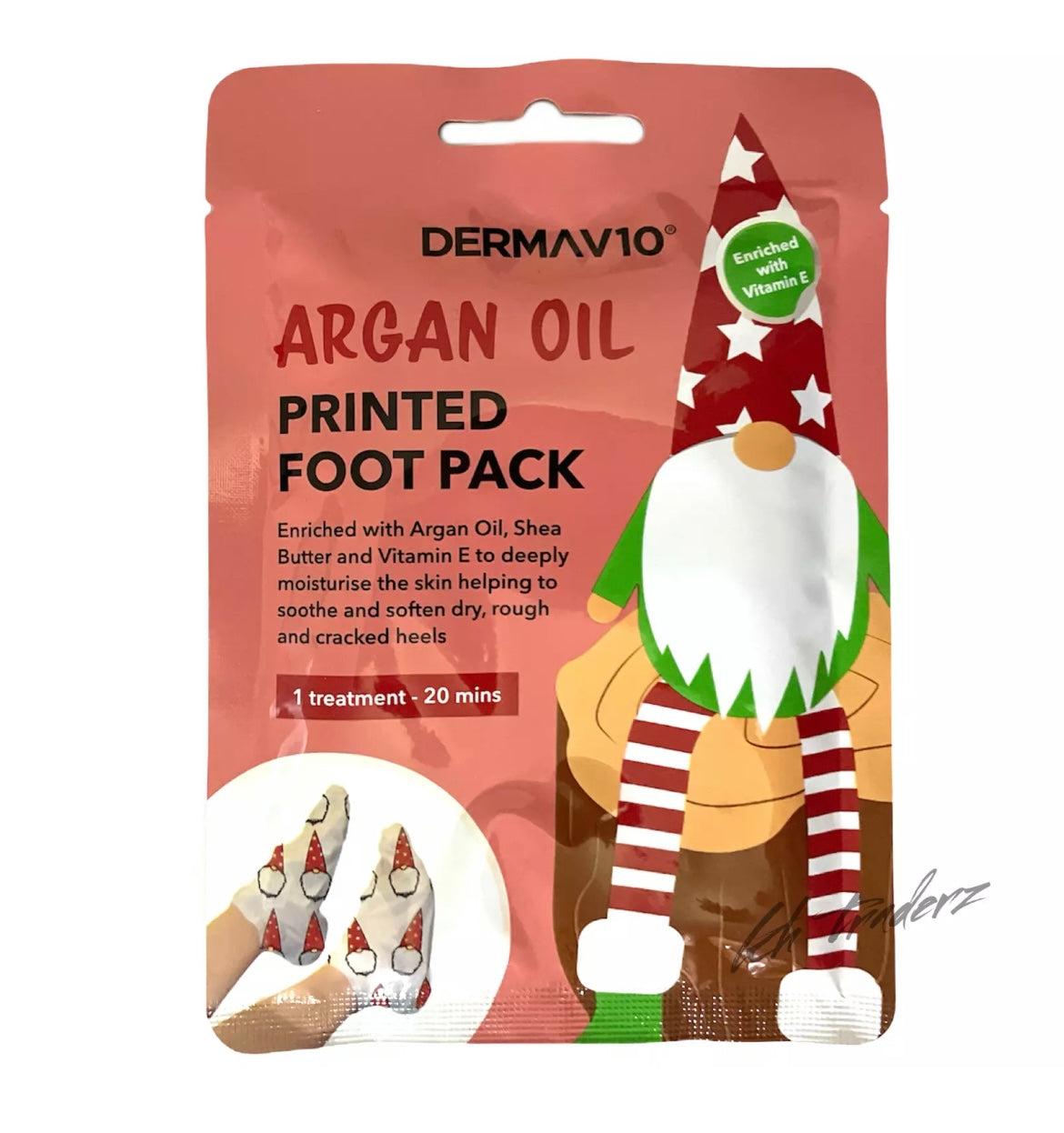 Derma V10 Argan Oil Printed Foot Pack