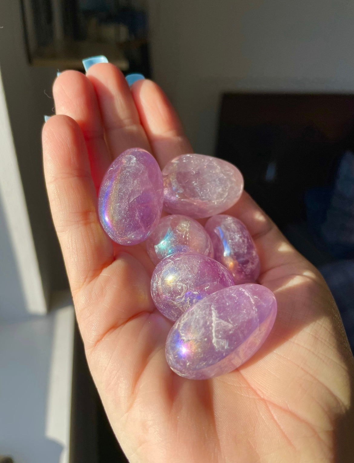 Angel Aurora Amethyst Tumble Stones