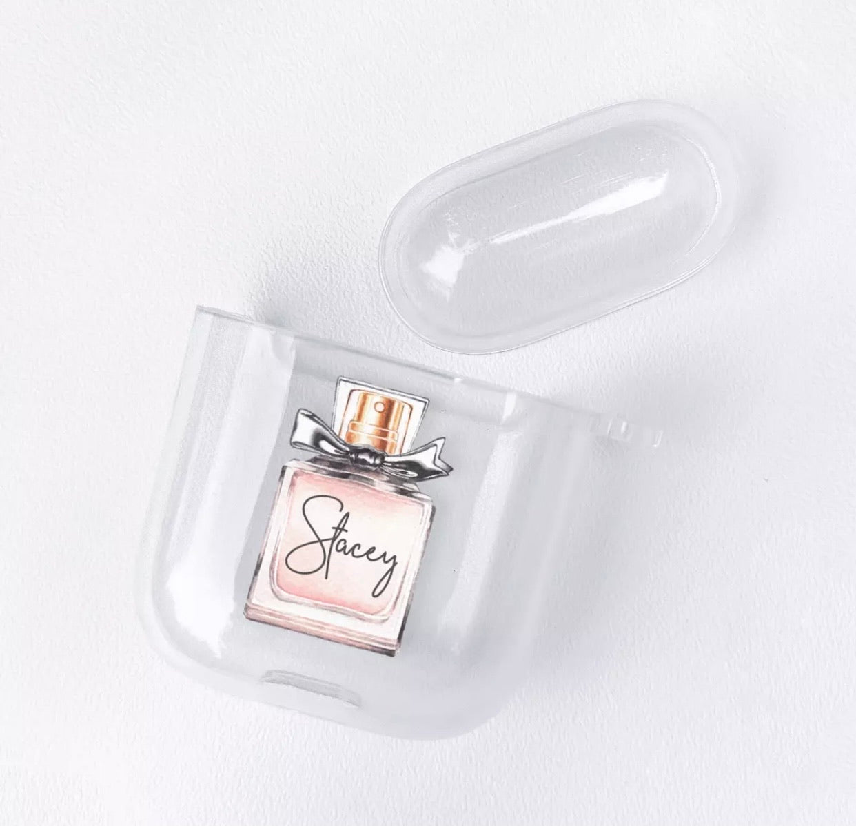 Personalised Perfume Name Silicone AirPods Case