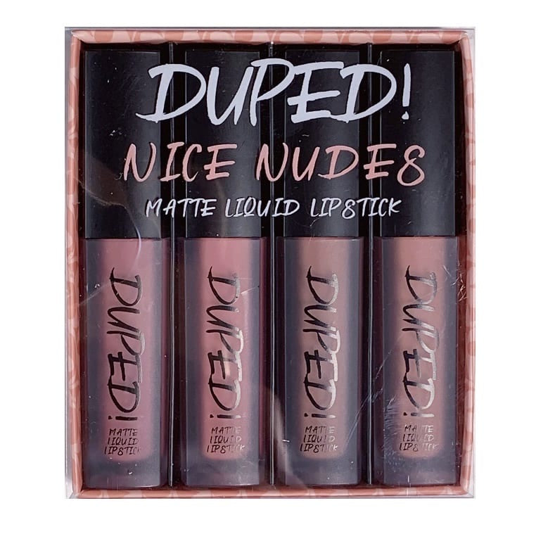 W7 Duped! 4Pcs Matte Liquid Lipstick Set Perfect Nudes