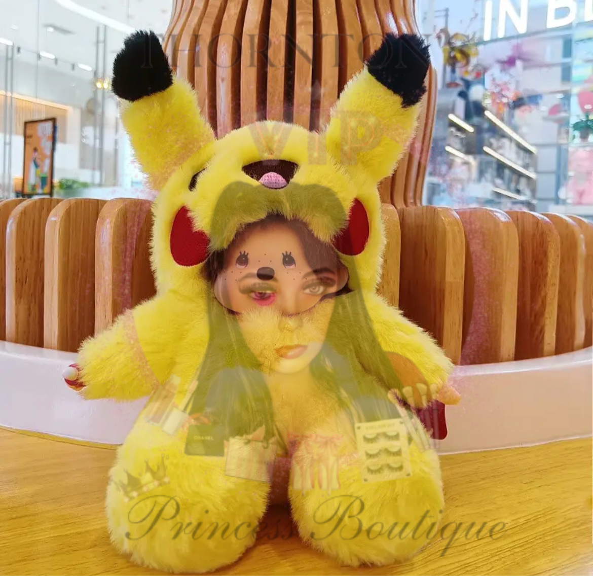 Pikachu Inspired Monchichi