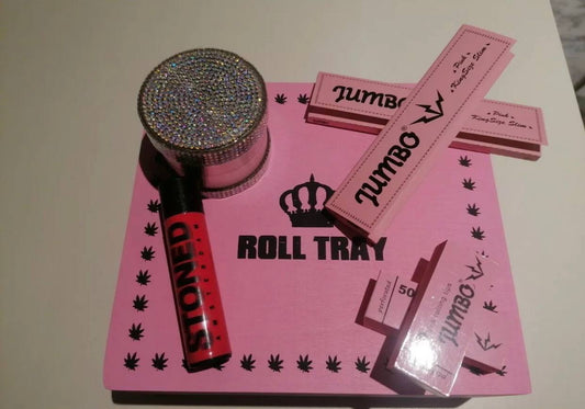 Girly Rolling Box Set With Bling Grinder