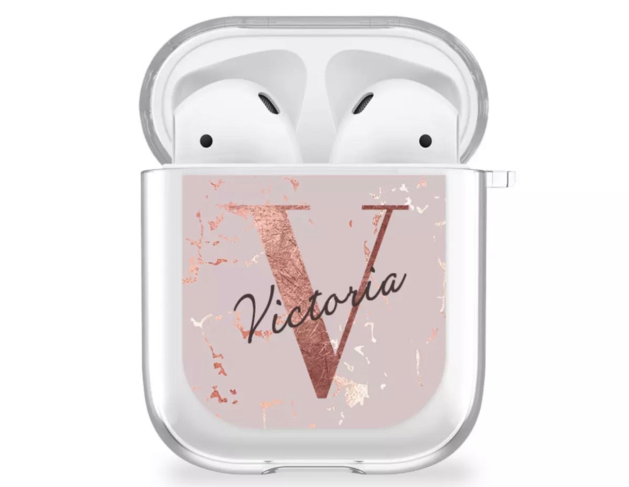 Personalised Copper Inital Silicone AirPods Case
