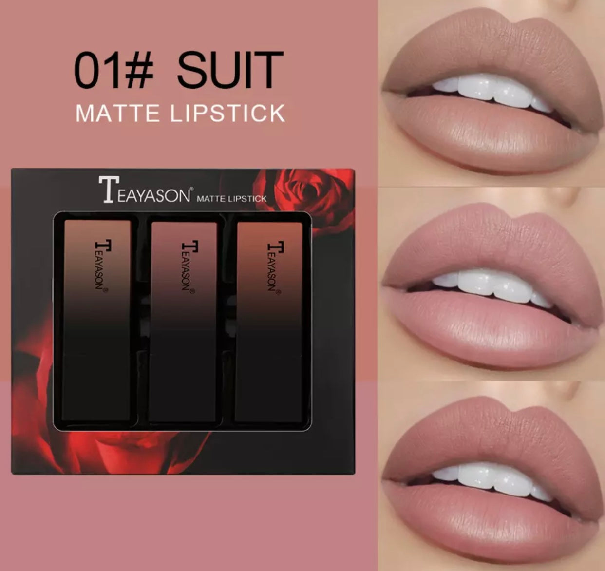 Teayason 3PC Matte Lipstick Sets