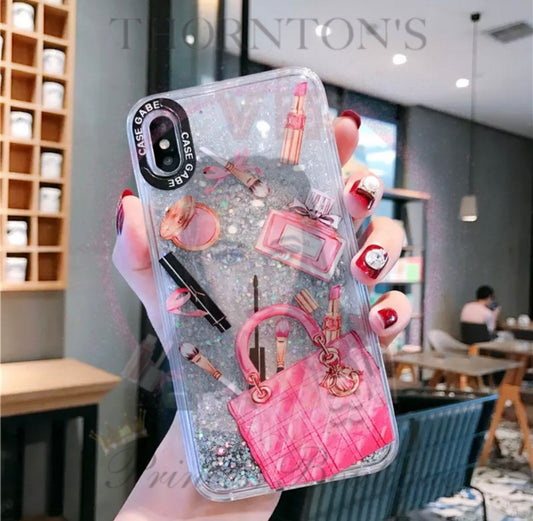 Pink Bag Cosmetics Glitter IPhone Case