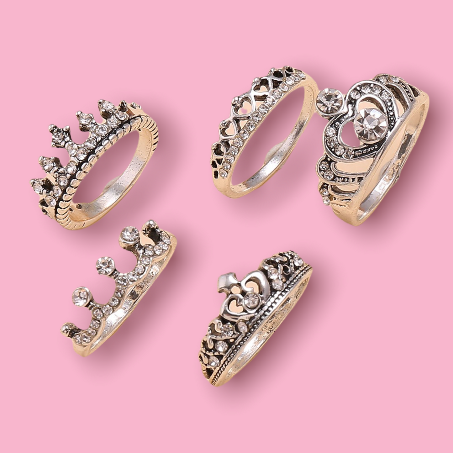 The Princess Collection Set Of 5 Rings