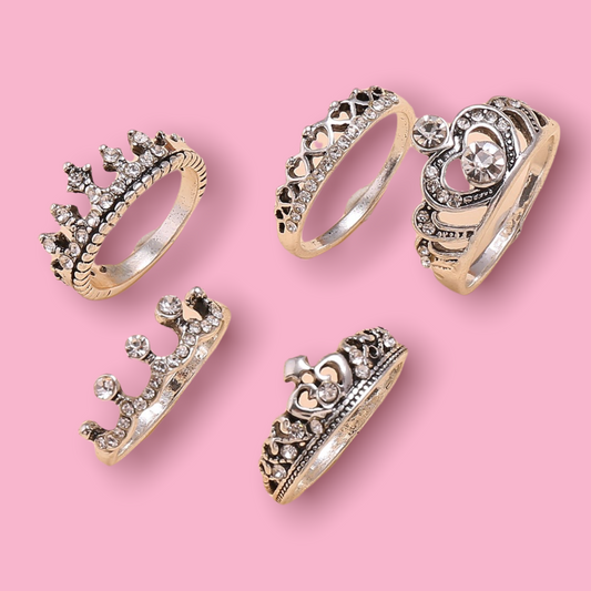 The Princess Collection Set Of 5 Rings