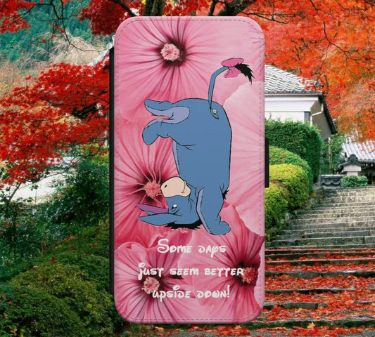 Pink Flower Eyore Quote Flip Phone Case