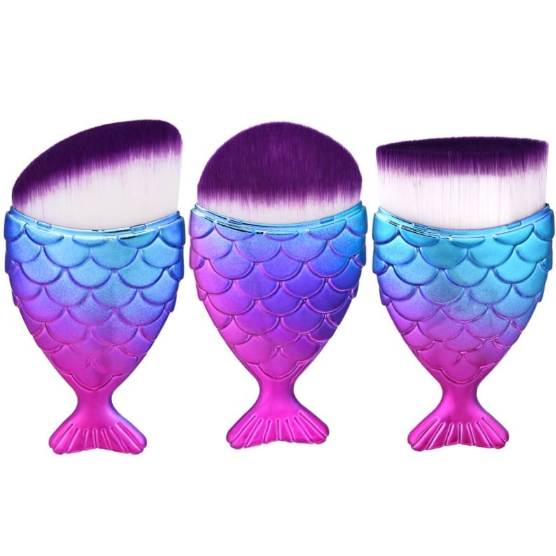 Glowii 3Pcs Unicorn Fish Style Brush Set