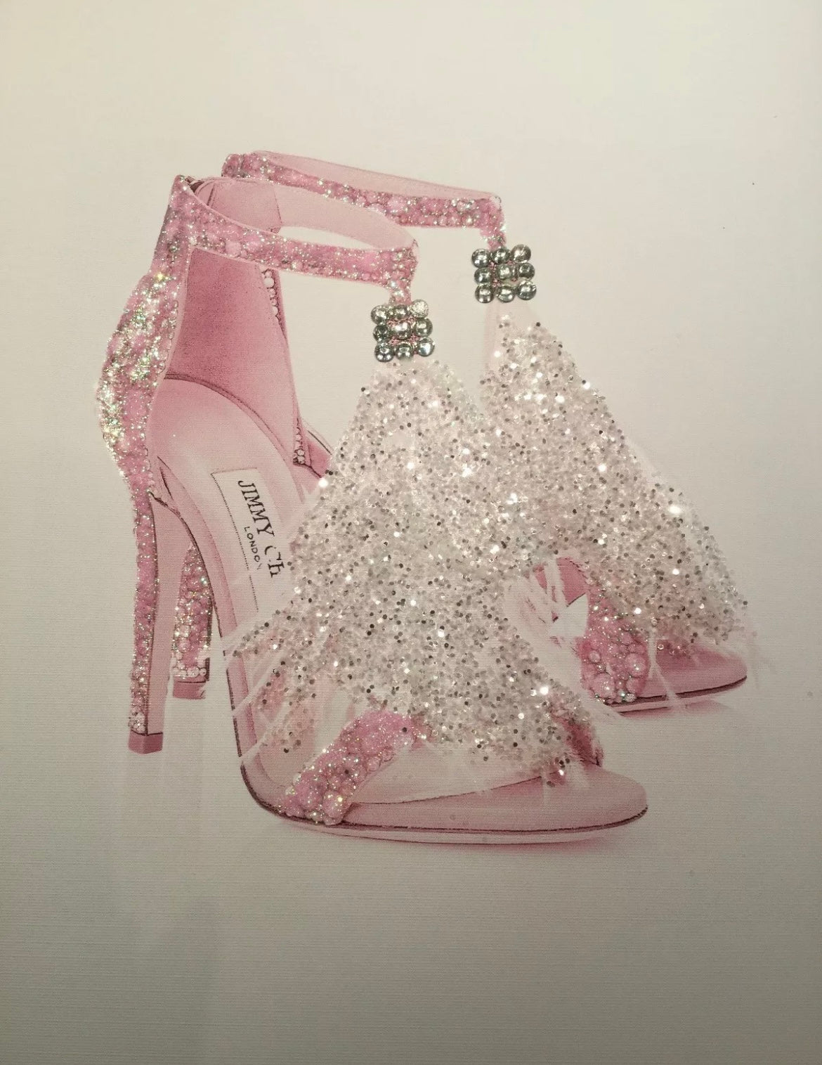Pink Glitter Heels A4 Print