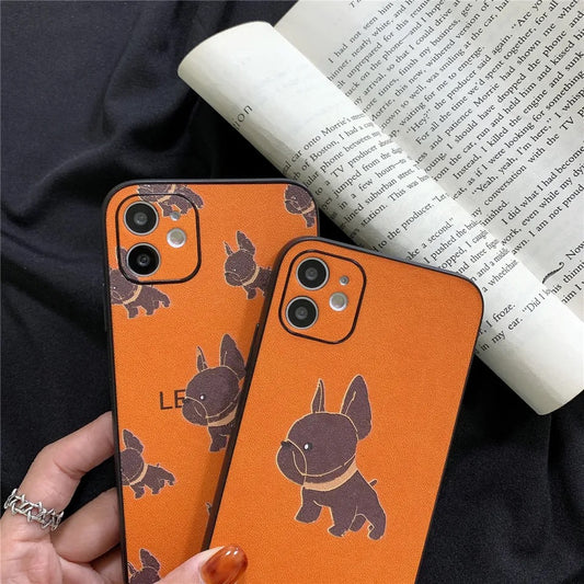 Orange Bulldog Iphone Case