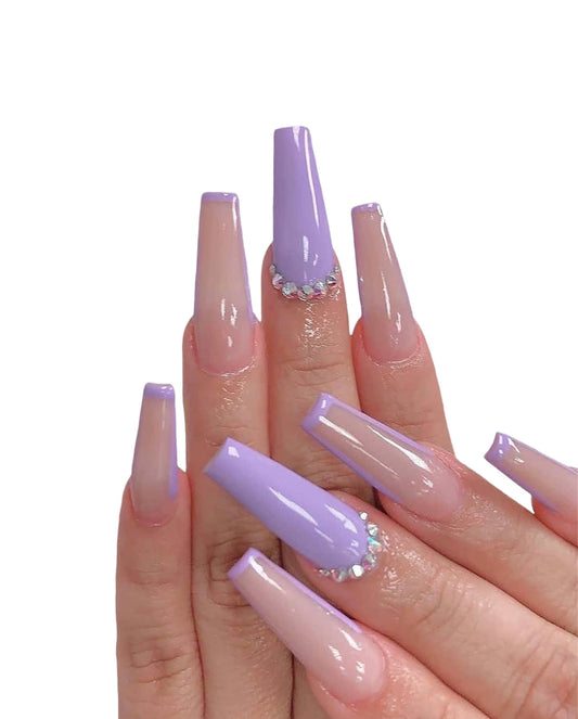 Purple Mermaid Fantasy Nails