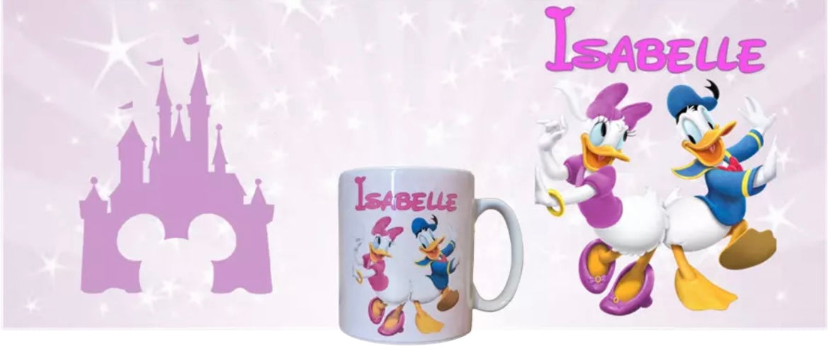 Personalised Daisy & Donald Duck Mug