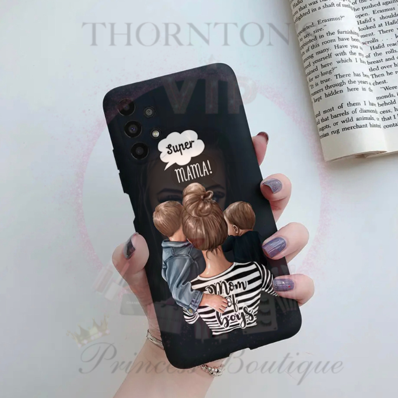 Mom Of Boys Cartoon Samsung Case