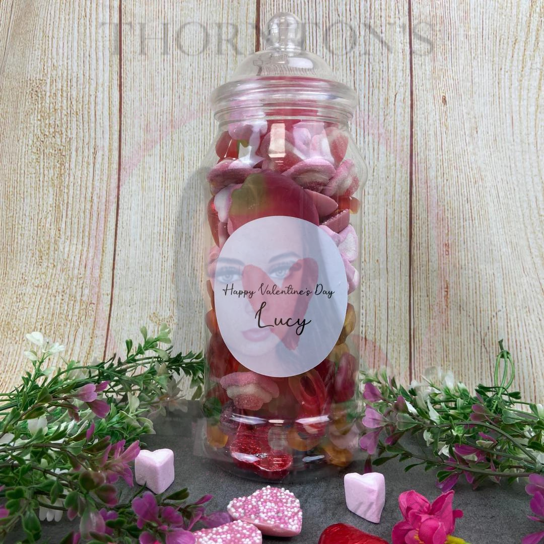 Personalised Happy Valantine's Sweet Jar