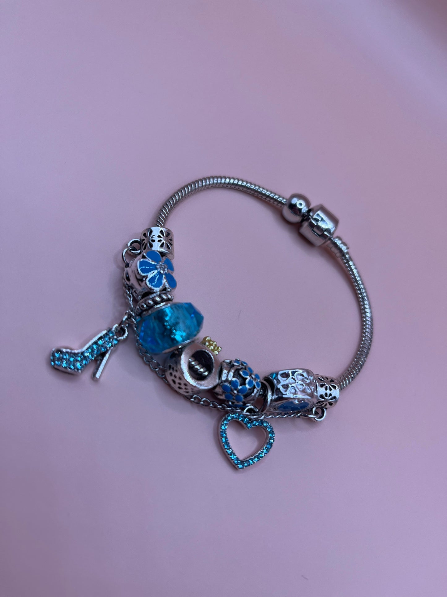 Baby Blue Charm Bracelet